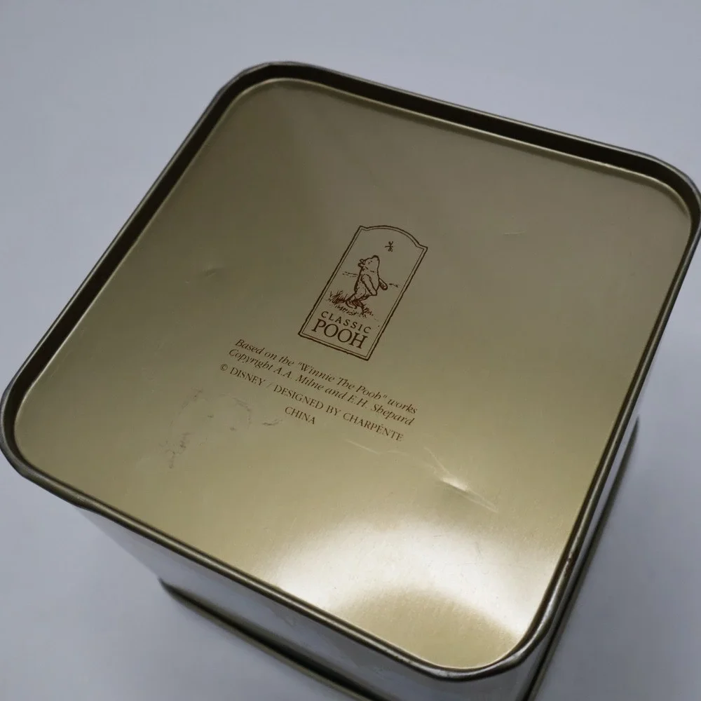 VTG Winnie The‎ Pooh Classic Pooh Tin Box Container Nursery Decor Collectible